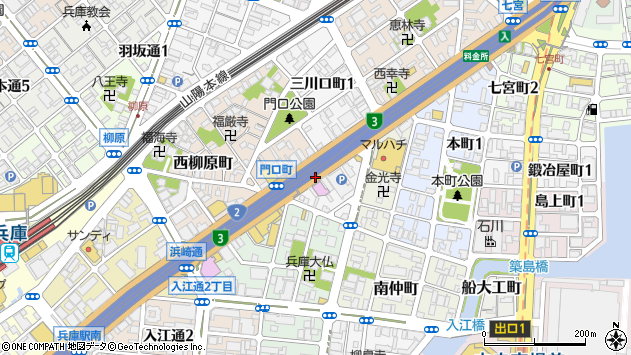 〒652-0891 兵庫県神戸市兵庫区西宮内町の地図
