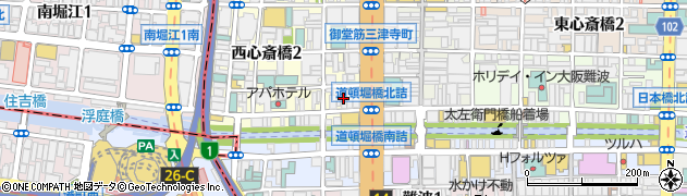 大阪府大阪市中央区西心斎橋2丁目4周辺の地図