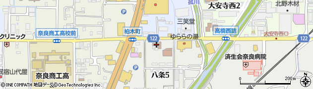 奈良市消防局周辺の地図