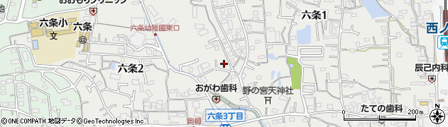 奈良県奈良市六条周辺の地図