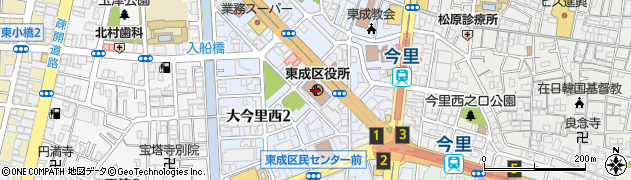 大阪府大阪市東成区周辺の地図