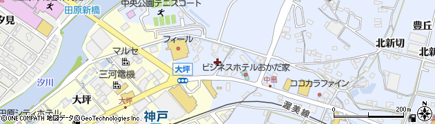 愛知県田原市豊島町（道南）周辺の地図