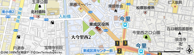大阪府大阪市東成区大今里西周辺の地図