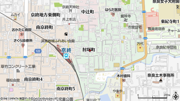 〒630-8142 奈良県奈良市肘塚町の地図