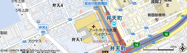 大阪市財政局　弁天町市税事務所固定資産税・家屋グループ周辺の地図