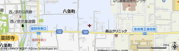 奈良県奈良市六条町166周辺の地図