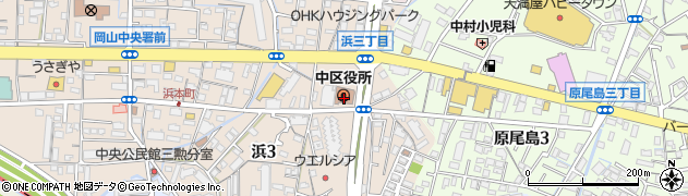 岡山市役所　中区役所農林水産振興課総務係周辺の地図