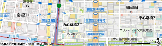 大阪府大阪市中央区西心斎橋2丁目9-11周辺の地図