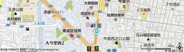 東成消防署周辺の地図