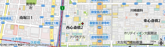 大阪府大阪市中央区西心斎橋2丁目9-13周辺の地図