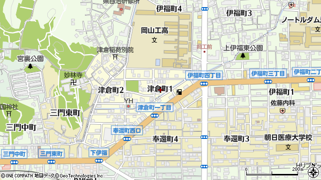 〒700-0014 岡山県岡山市北区津倉町の地図