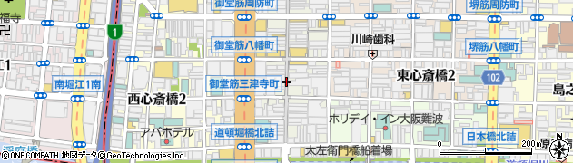 心斎橋筋周辺の地図