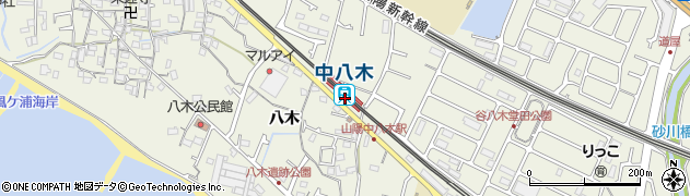 中八木駅周辺の地図