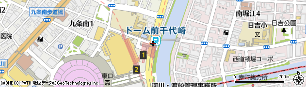 ドーム前千代崎周辺の地図