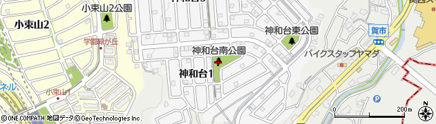 神和台南公園周辺の地図