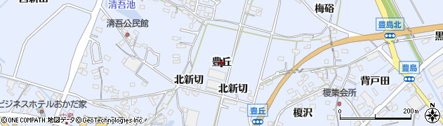愛知県田原市豊島町（豊丘）周辺の地図