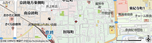 奈良県奈良市肘塚新町周辺の地図