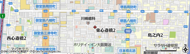 大阪府大阪市中央区東心斎橋2丁目6-30周辺の地図