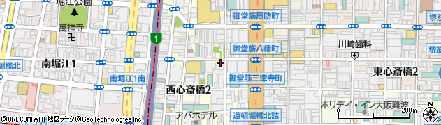 大阪府大阪市中央区西心斎橋2丁目9-37周辺の地図