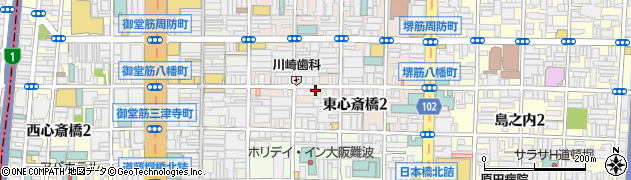 大阪府大阪市中央区東心斎橋2丁目6-29周辺の地図