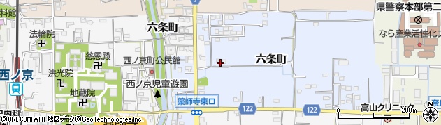 奈良県奈良市六条町259周辺の地図