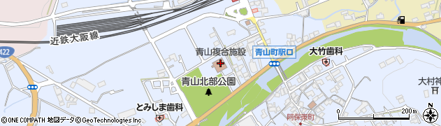 伊賀市上野図書館青山図書室周辺の地図