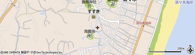 静岡県牧之原市須々木周辺の地図