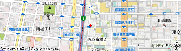 大阪府大阪市中央区西心斎橋2丁目11-12周辺の地図