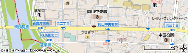 ポップマート花工房　岡山周辺の地図