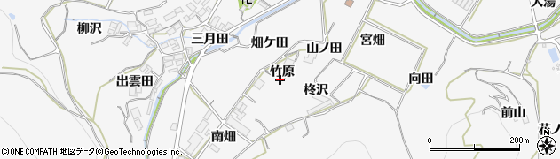 愛知県田原市仁崎町（竹原）周辺の地図