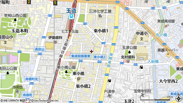 〒537-0024 大阪府大阪市東成区東小橋の地図