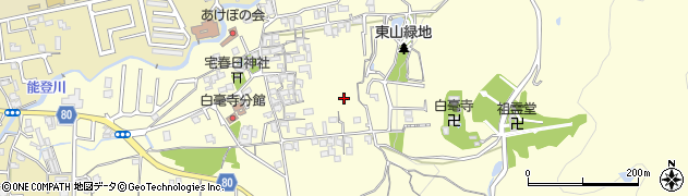 奈良県奈良市尾上町周辺の地図