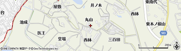 愛知県豊橋市杉山町（丸山）周辺の地図