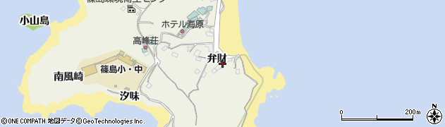 愛知県知多郡南知多町篠島弁財周辺の地図