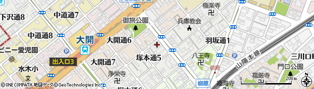 神戸フラッツオアシス周辺の地図