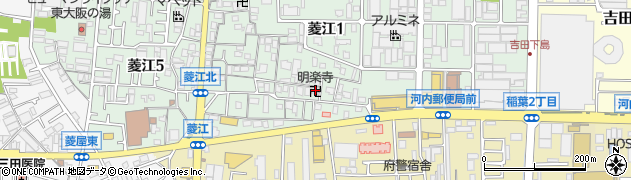 明楽寺周辺の地図