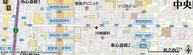口八町心斎橋店周辺の地図