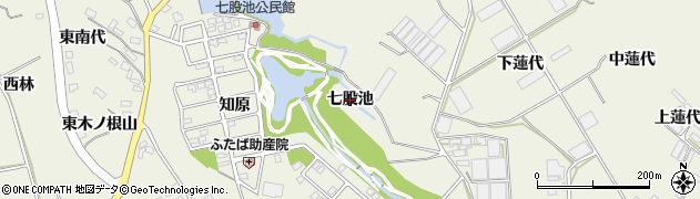 愛知県豊橋市杉山町（七股池）周辺の地図