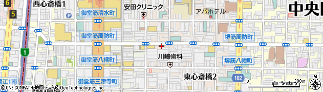 口八町 くちはっちょう 心斎橋店周辺の地図