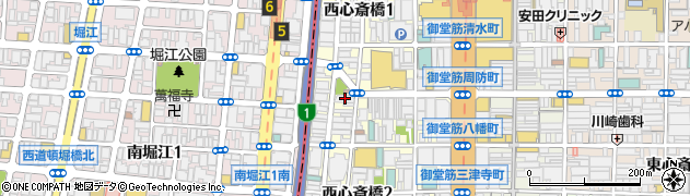大阪府大阪市中央区西心斎橋2丁目11-30周辺の地図