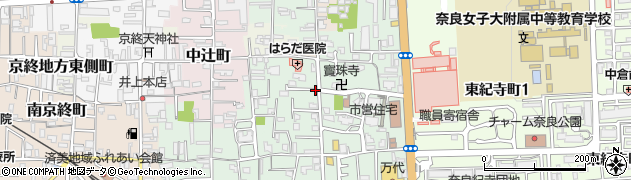 奈良県奈良市紀寺北方町周辺の地図