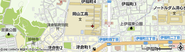 岡山県立岡山工業高等学校　購買部周辺の地図