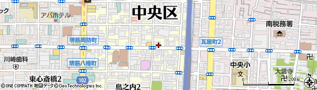 大阪府大阪市中央区島之内1丁目3-17周辺の地図