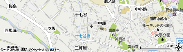 愛知県田原市田原町十七谷112周辺の地図