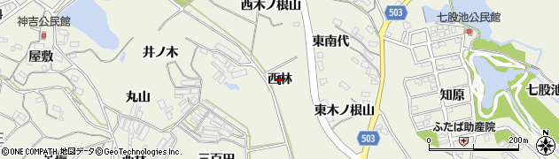 愛知県豊橋市杉山町（西林）周辺の地図