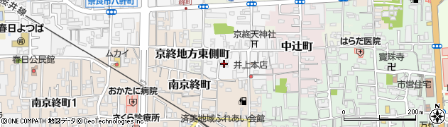 奈良県奈良市北京終本町周辺の地図