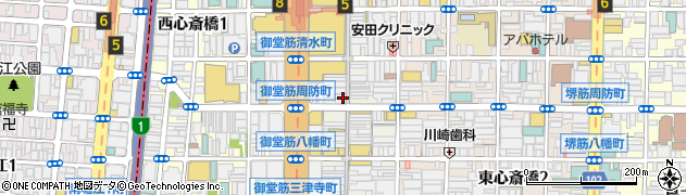 大阪府大阪市中央区心斎橋筋周辺の地図