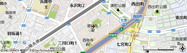 兵庫県神戸市兵庫区兵庫町周辺の地図