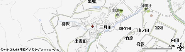 愛知県田原市仁崎町（出雲田）周辺の地図