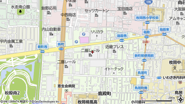 〒579-8037 大阪府東大阪市新町の地図